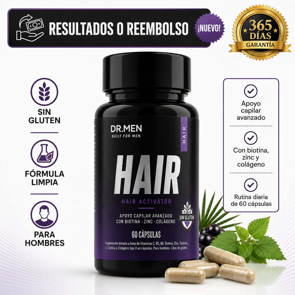 Hair Complex™ Suplemento Anticaída y Crecimiento