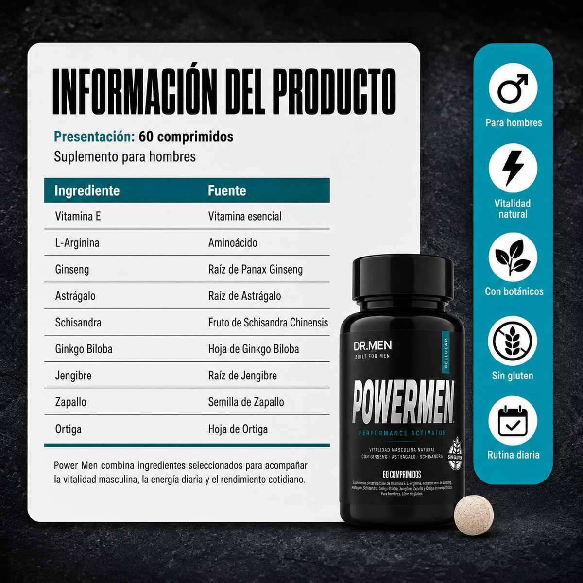 Power Men | Ginseng para vitalidad masculina