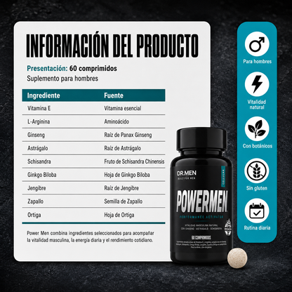 Power Men | Ginseng para vitalidad masculina