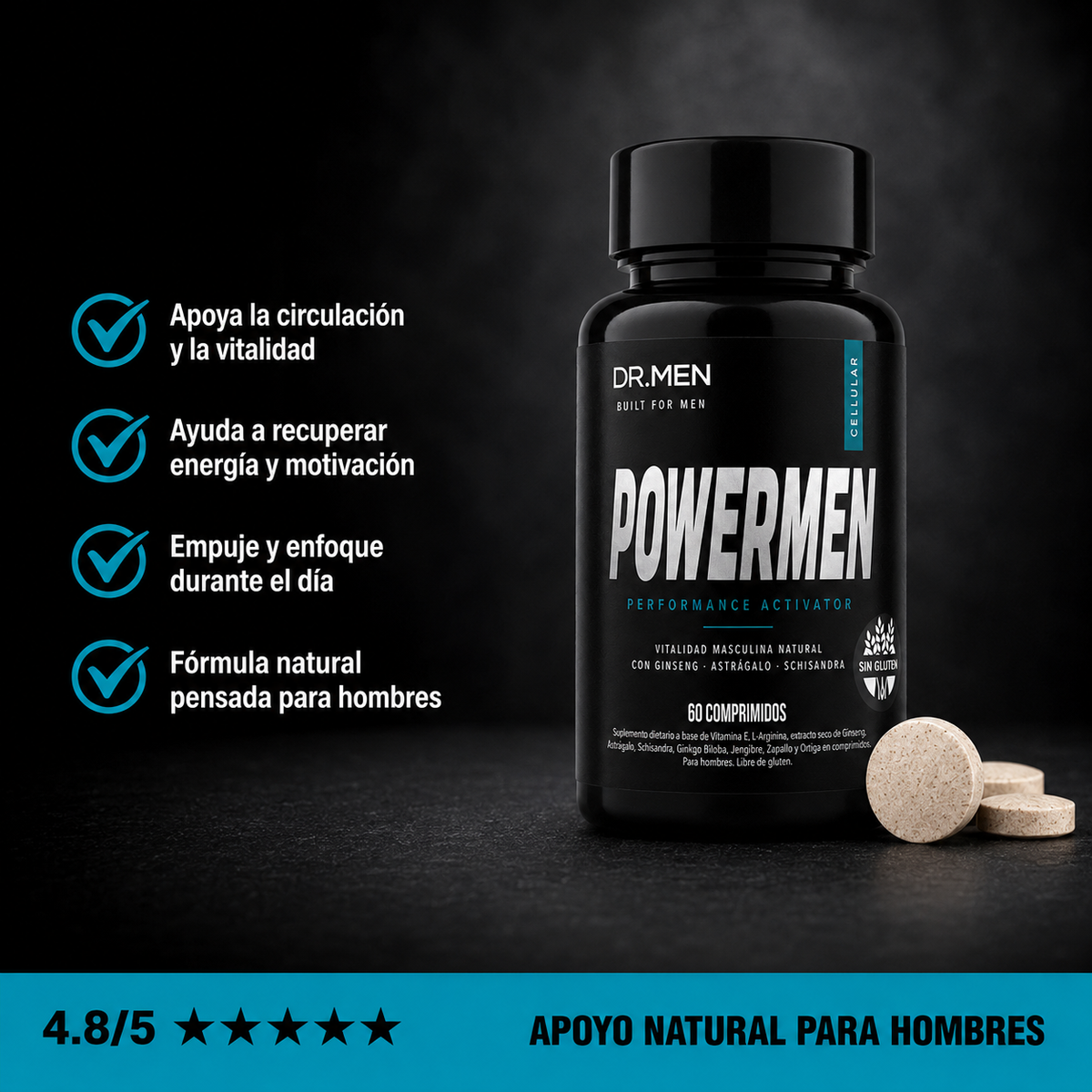 Power Men | Ginseng para vitalidad masculina