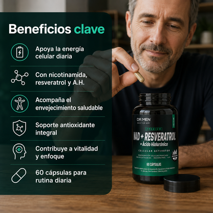 NAD+ + Resveratrol | Energía y regeneración celular