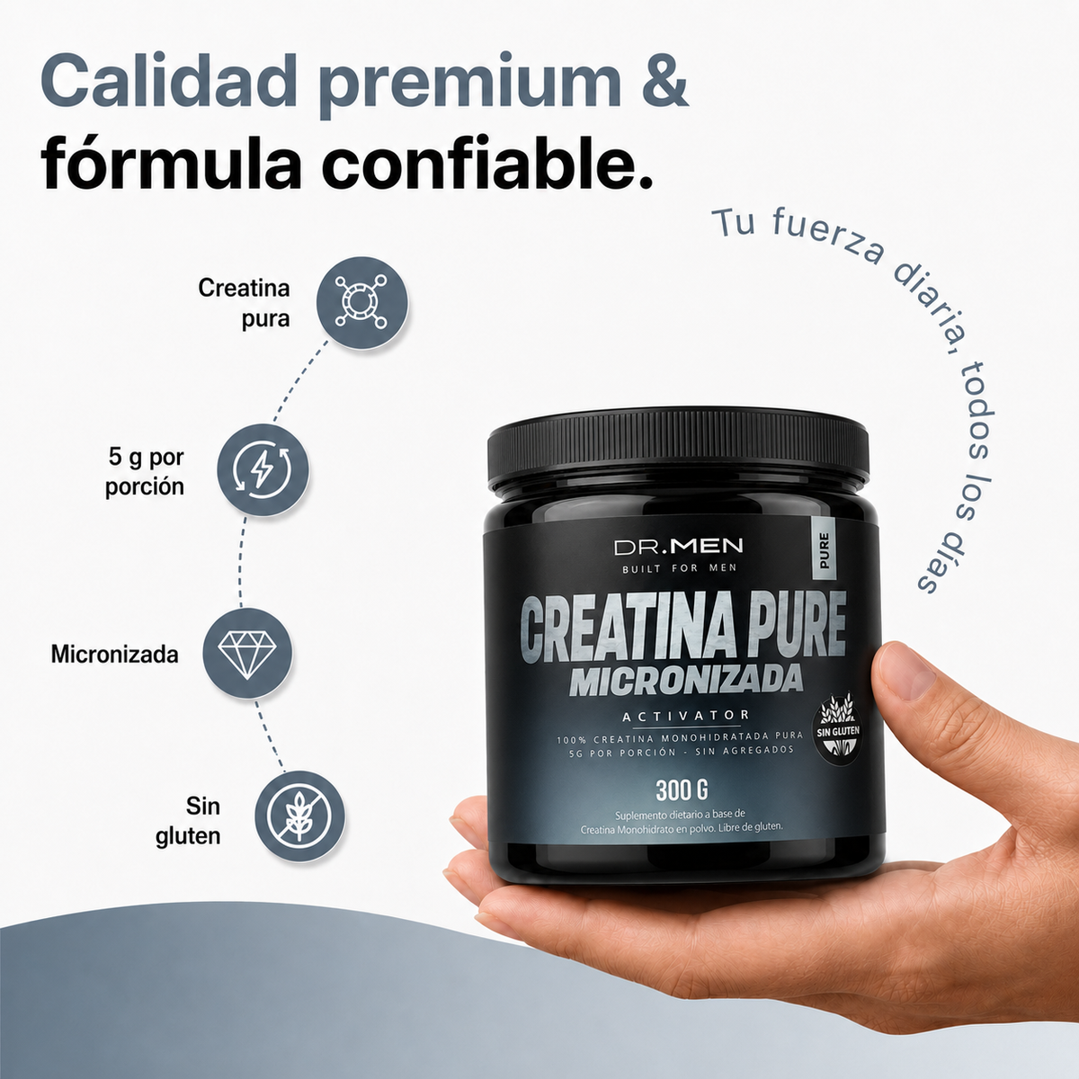 Creatina Pure Micronizada para Hombres