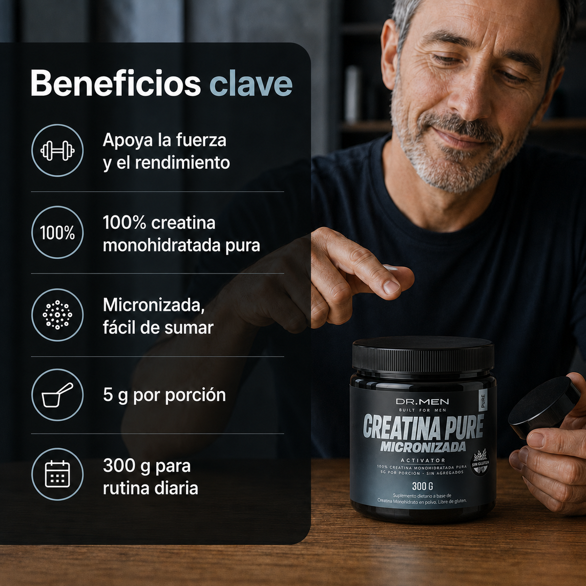 Creatina Pure Micronizada para Hombres