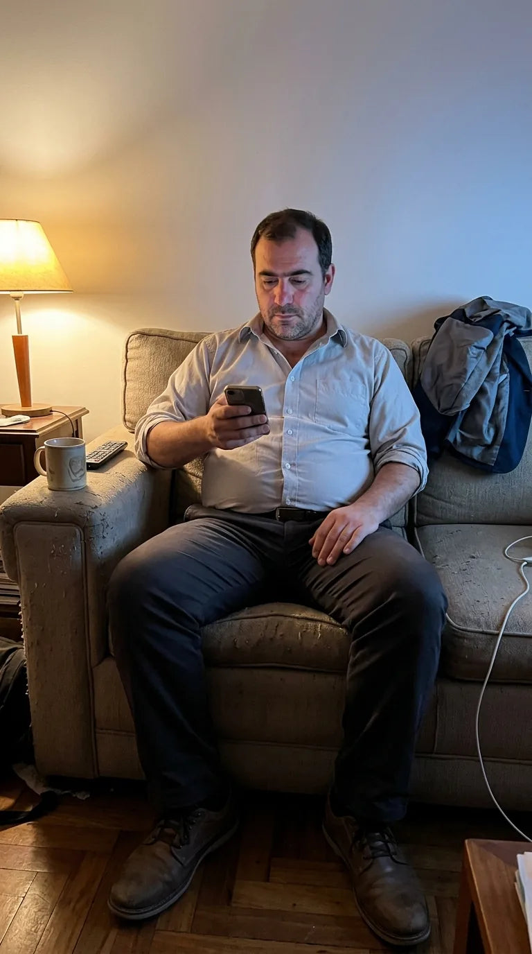 En el sill&oacute;n, a la noche