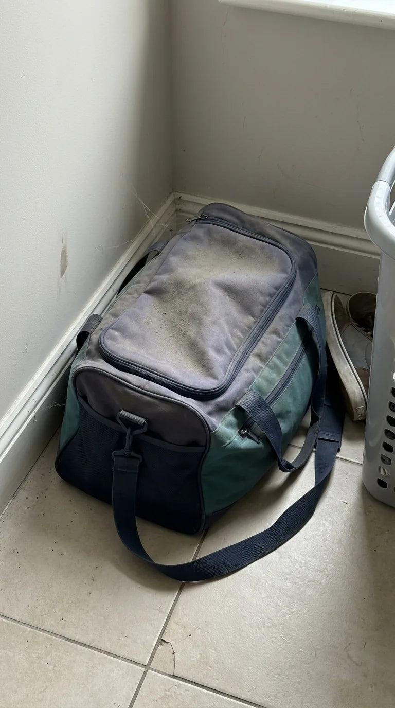 El bolso cerrado, con polvo
